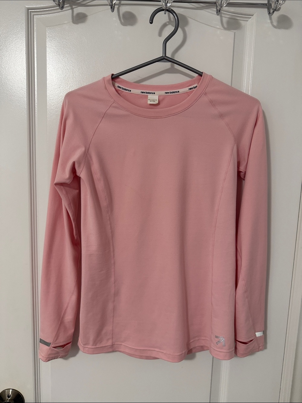 New Balance Women's Light Pink Long-Sleeve Athletic Tee